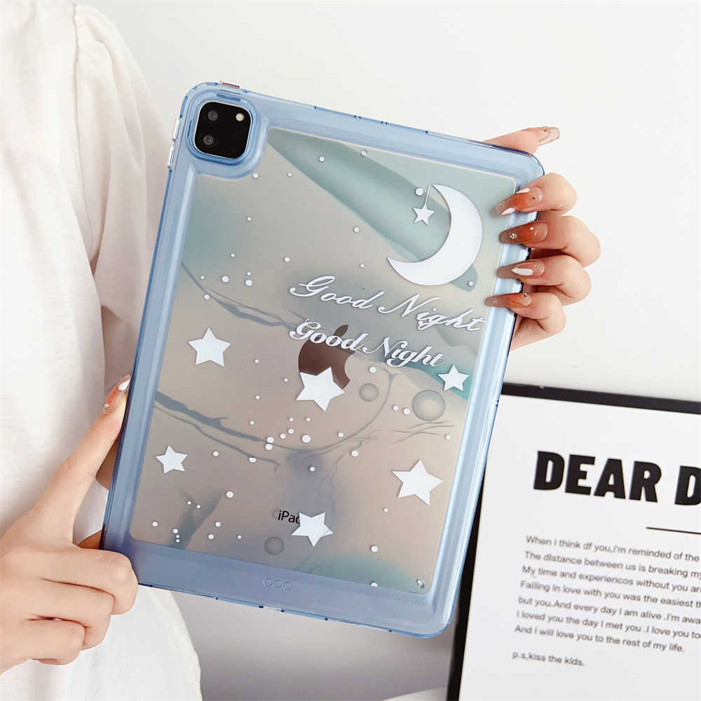 Star Moon Dyed Blue Hülle für Ipad 9. 10. Air 5 Generation Case Funda IPAD Pro 11 Mini 6 IPAD 9 8 7 10.2 6 5 9.7 Cover Case HKD230809