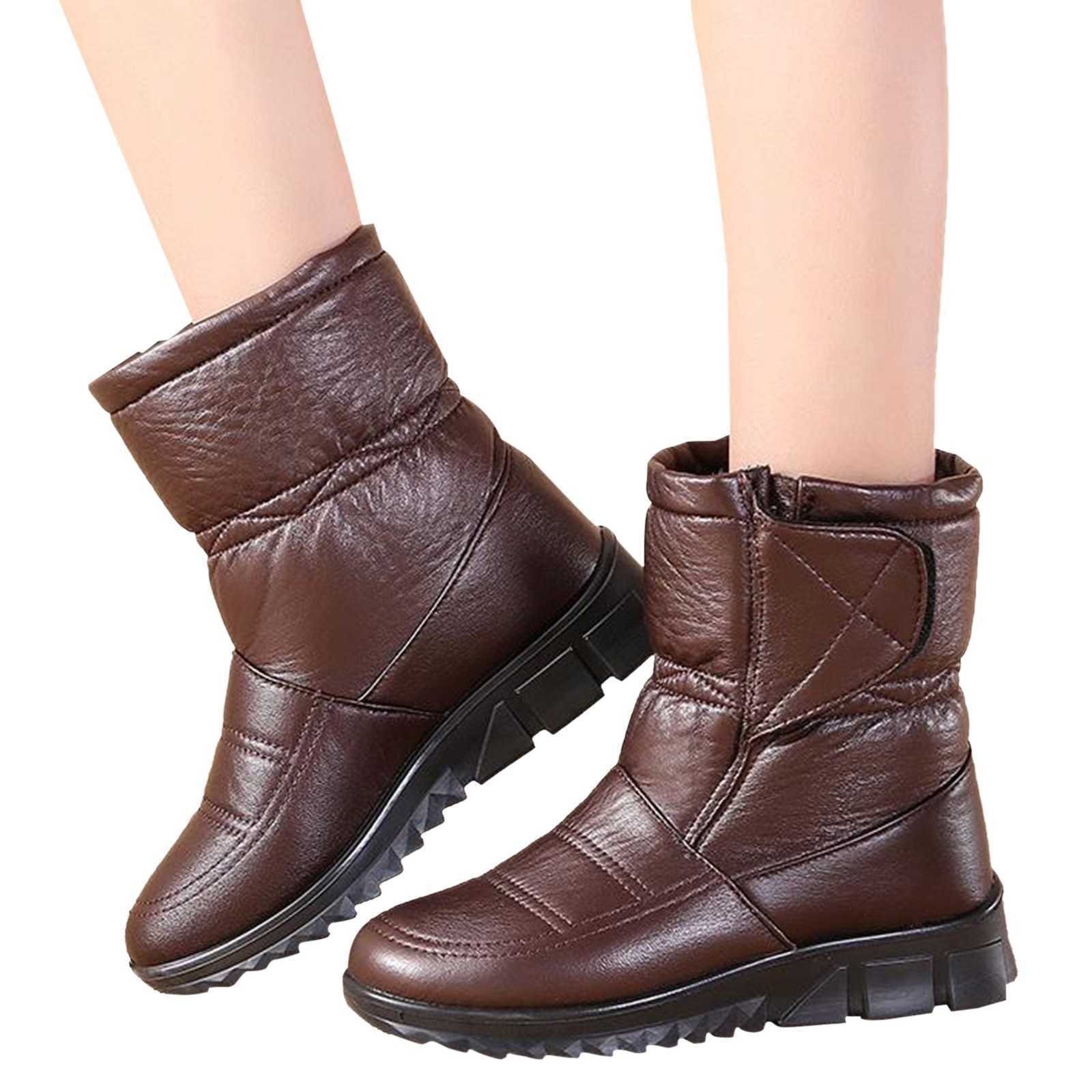 Женщины снежные ботинки теплые зимние водонепроницаемые модные повседневные ботинки Женские снежные ботинки размер 6 L230704