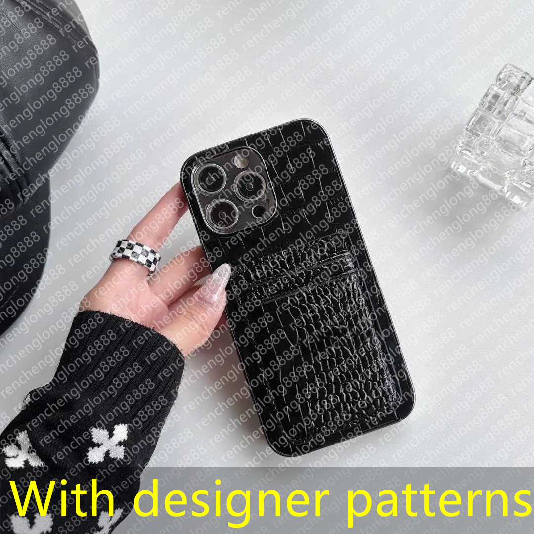 Men's leather designers are suitable for iPhone 14 Pro 13 Pro 15 phone cases to protect the screen from damage.