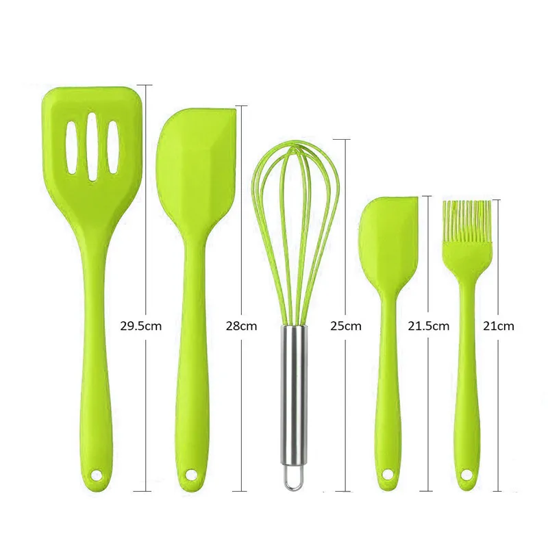 wholesale Set di pentole Design Utensili da cucina Utensili da cucina resistenti al calore in silicone Utensili da cucina antiaderenti Utensili da cucina Set di utensili da cucina i 10 pezzi 