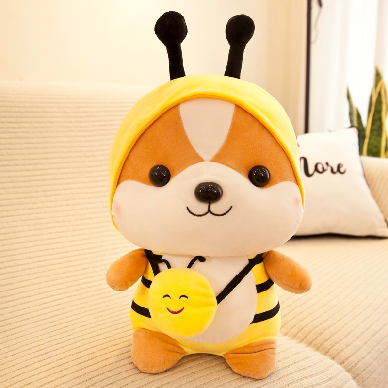 Poupées en peluche mignonnes Jouets animaux Transformer les écureuils Dinosaures Abeilles Orignal Poupées Unico Accessoires pour la maison Cadeaux de Noël pour enfants 25cm