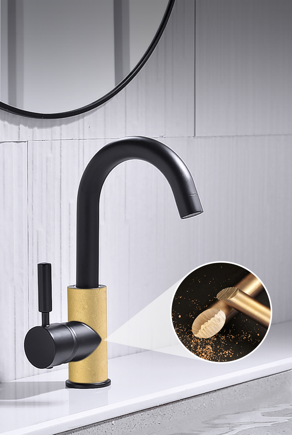 Laiton noir robinet de lavabo mitigeur d'eau froide et chaude robinet d'évier nickel brossé or Rose Bronze robinets avec vidange Pop Up