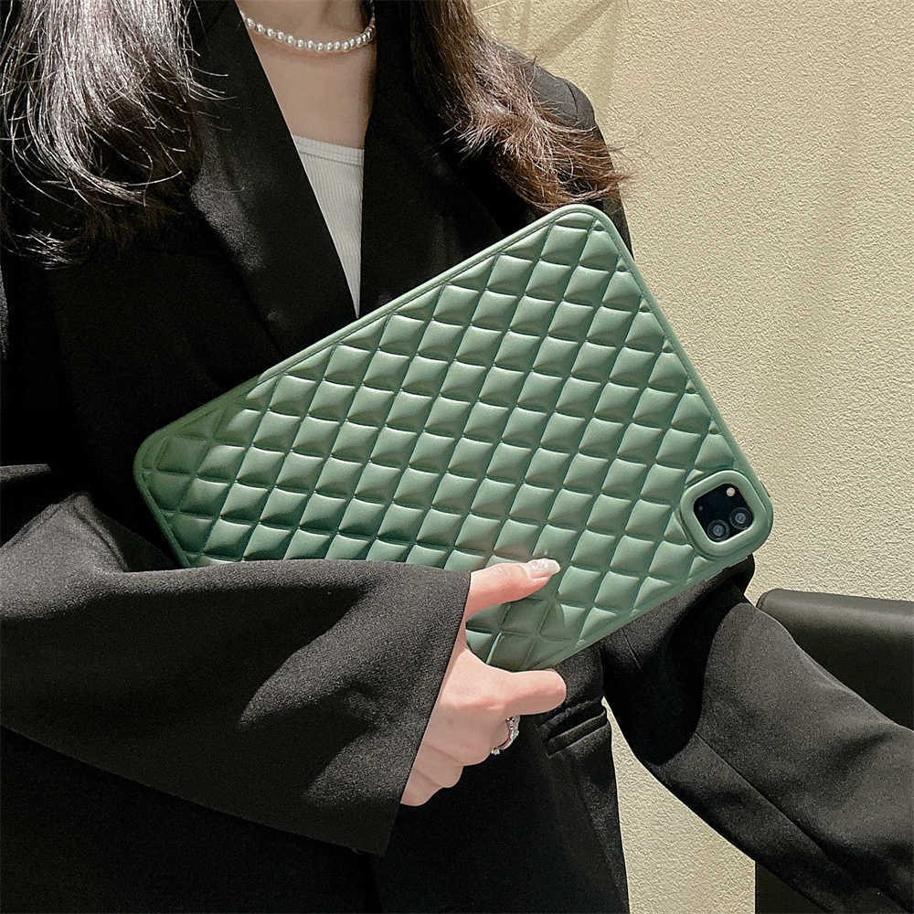 Fundas For iPad Pro 11 2021 case for iPad Air 4 Air 5 10.9 iPad 10th 10.2 '' 7th 8th 9th Case 2022 Cover Rhomboid Soft TPU case HKD230809