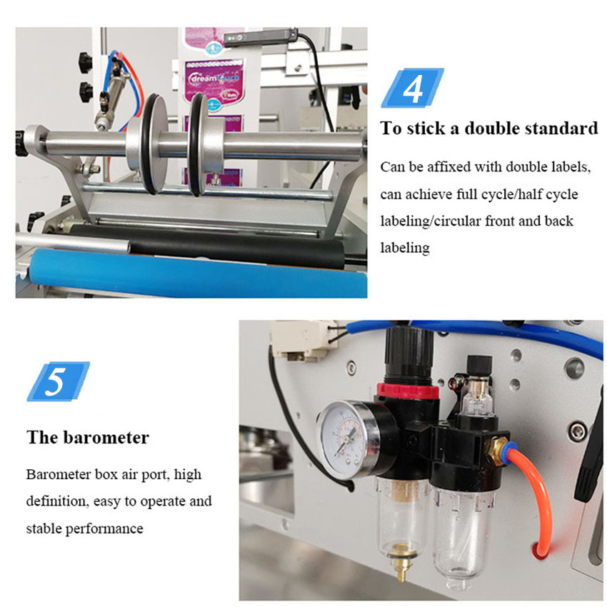 LT-190 Máquina de impressão de rótulos de garrafas de vinho de um lado e dois lados de água semiautomática, desinfetante digital semiautomático