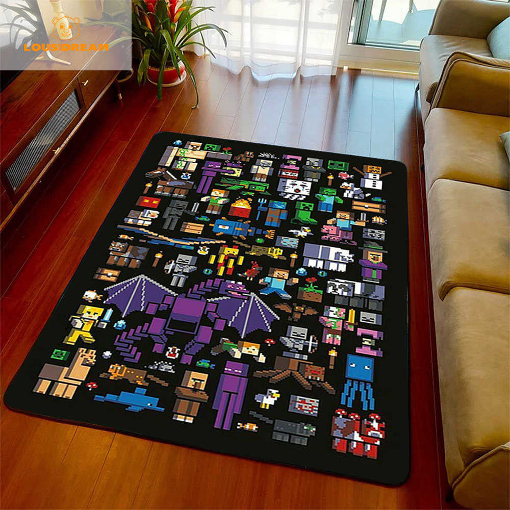 Ic Pixel Style jeu bain porte tapis tapis tapis cuisine mignon chambre Gamer tapis bienvenue salle de jeu paillasson tapis décor à la maison HKD230809