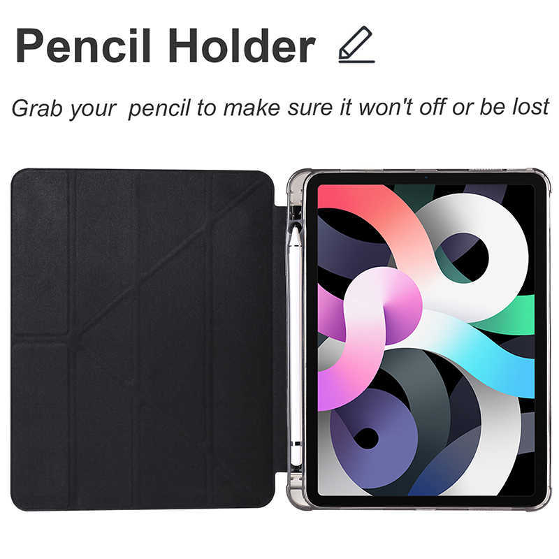 Multiple fold Funda For iPad 10th 10.9 9th 8th 7th 10.2 6 5 th 9.7 Pro 11 Air 1 2 3 4 Air 5 Generation Mini 6 Pen Holder Case HKD230809