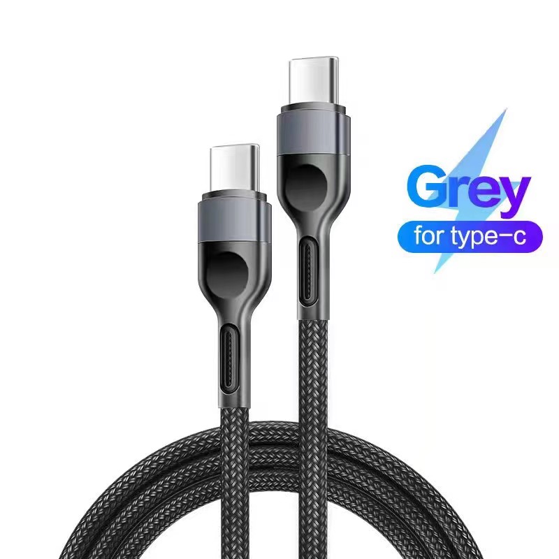 Liga de tecido de carregamento rápido rápido 1M 2M 3M C a C USB-C Para Tipo c Linha de cabo de cabo para Samsung S10 S20 S22 S23 Htc lg Android phone Charger Cord