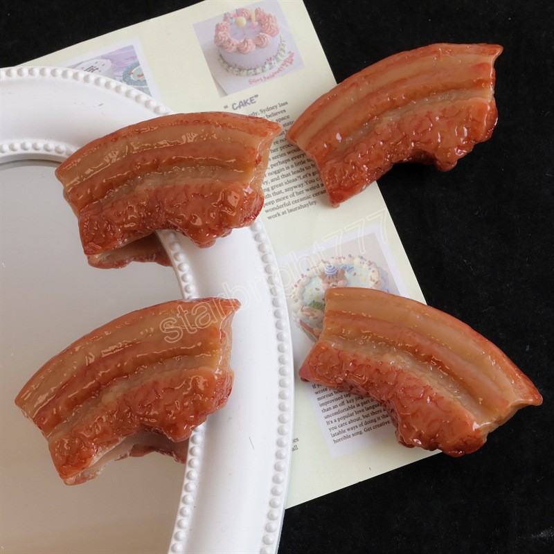 Grampos de Cabelo Fofo Simulados de Carne Estilo Japão Comida Criativa Franja Lateral Presilhas Presilhas Mulheres Raparigas Acessórios para o Cabelo