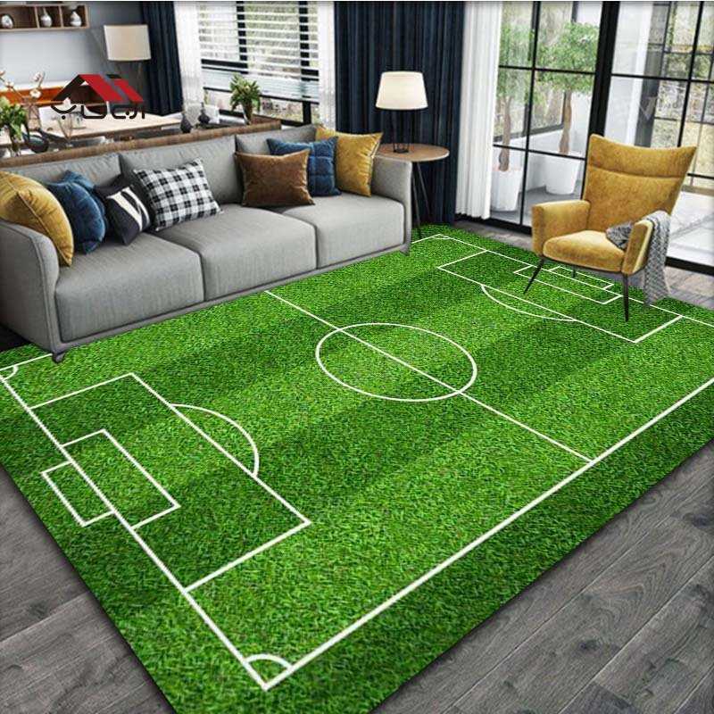 Tappeto modello campo da calcio camera da letto Soggiorno Tappeto sportivo da calcio tappetini da cucina Decorazioni la casa Tappetino antiscivolo HKD230809