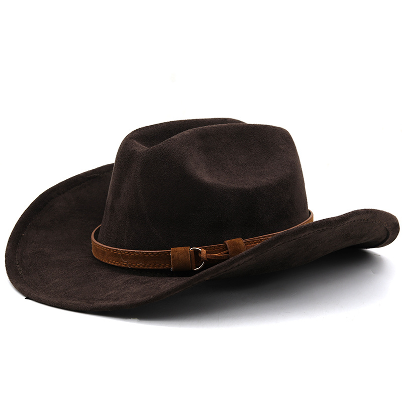 Nowy naturalny panama miękki zamsz w kształcie kowboju West Cowboy Summer Women/Men Wide Brim Beach Cap Ochrona UV Jazz Fedora Hat