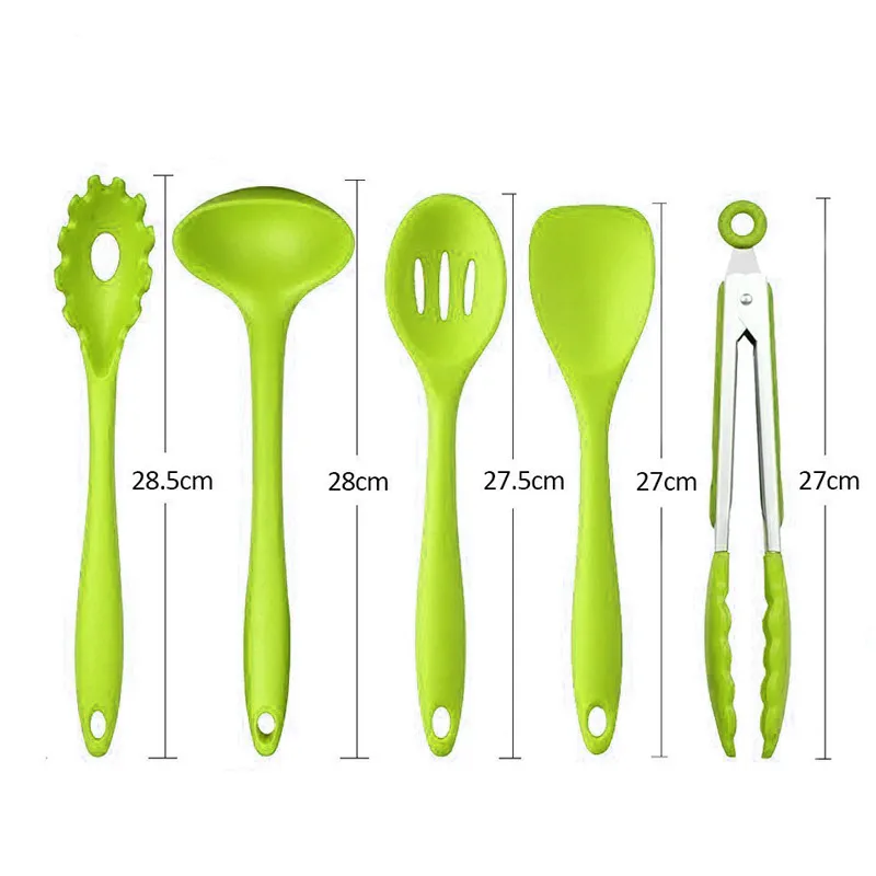 wholesale Set di pentole Design Utensili da cucina Utensili da cucina resistenti al calore in silicone Utensili da cucina antiaderenti Utensili da cucina Set di utensili da cucina i 10 pezzi 