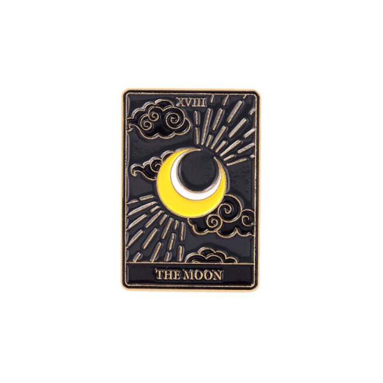 vierkante pin broche zon maan kat en tijd cartoon stijl legering kleding accessoires decoratie cadeau