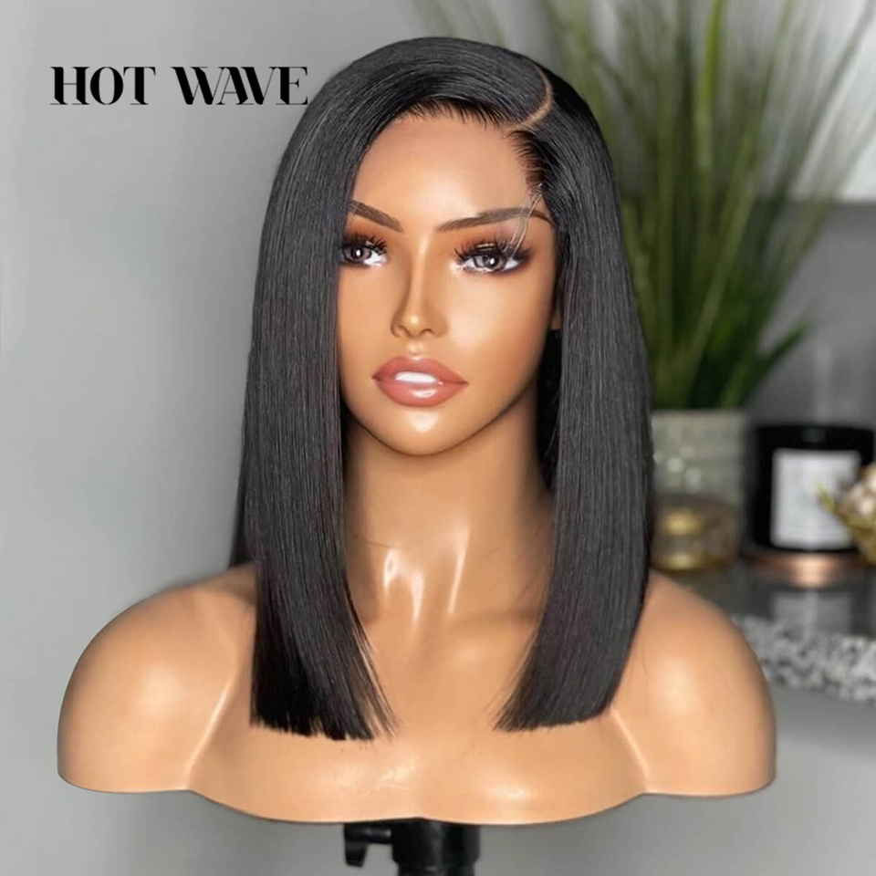 Bone Straight Bob Wig Lace Front Human Hair Wigs for Women Bob Wig HD Transparent Lace Frontal Wig Glueless Wig Human Hair 180%