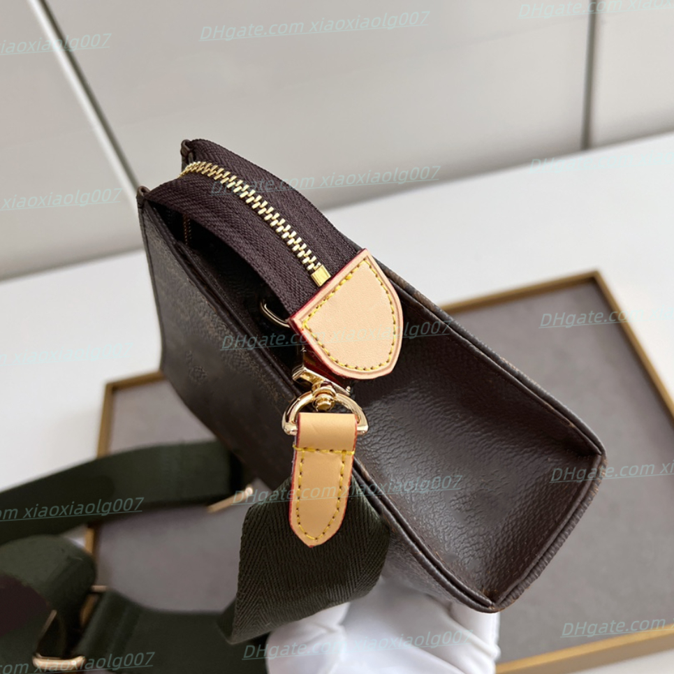 Luksusowe designerskie torby na ramię Kobiety Torby sprzęgła Pochette Modne torby na ciało regulowane paski na ramię torebki portfele hurtowe