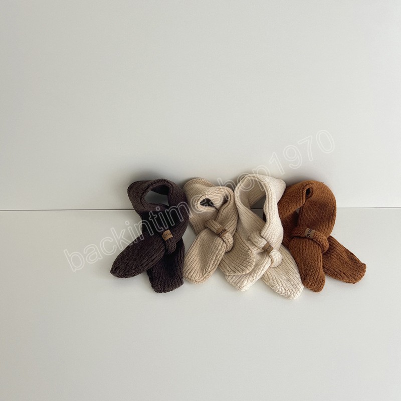 Mode Kinder Schal Kinder Baby Warme Schals Mädchen Winter Wolle Kragen Mini Baby Gestrickte Schals Neck Ring Warm Halten Zubehör