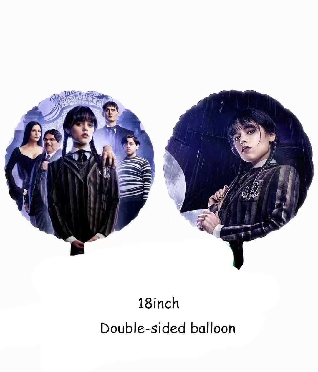 Wednesday Addams Birthday Party Decoration Foil Numer Balloon Boy Girls Baby Shower Thing Balloon Set Party Supplies HKD230808