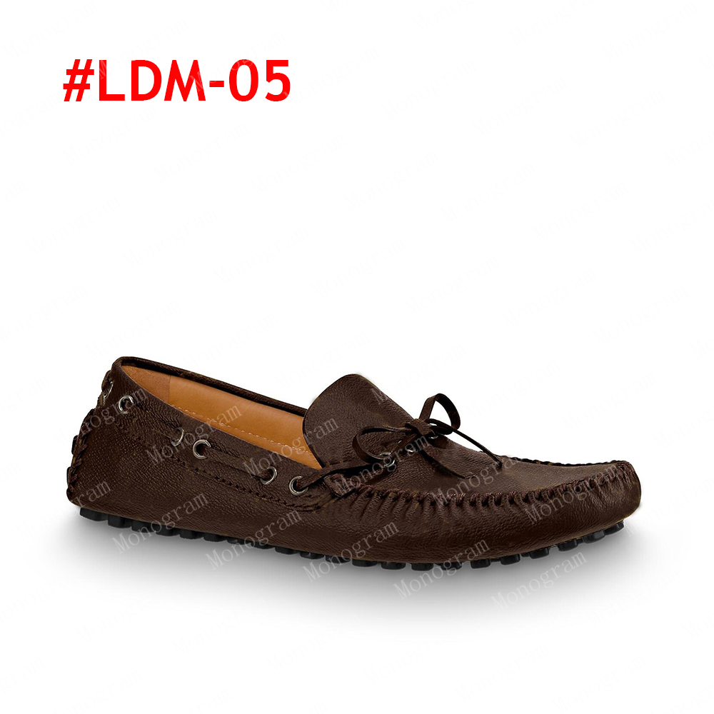 2023 Men Driver Shoes Mocassini mocassini scarpe casual firmate mocassini di lusso scarpe da uomo sneakers fiore marrone trainer con scatola e sacchetto la polvere 40-45 # LDM-01