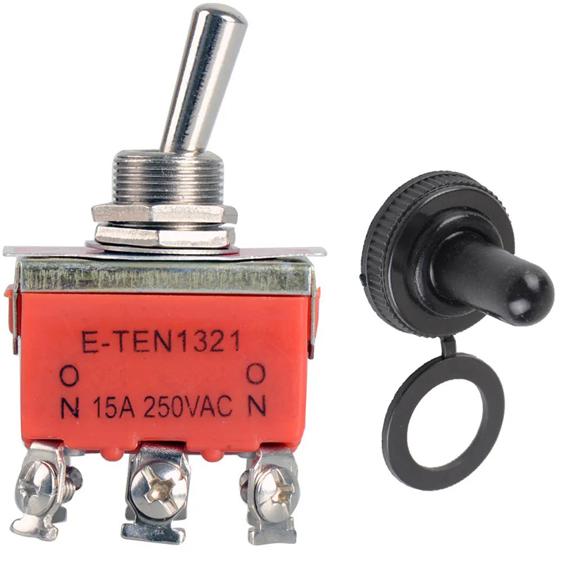 6-Pin Toggle DPDT DC Moto Reverse ON-OFF-ON Schakelaar 15A 250V Mini Schakelaar Cap