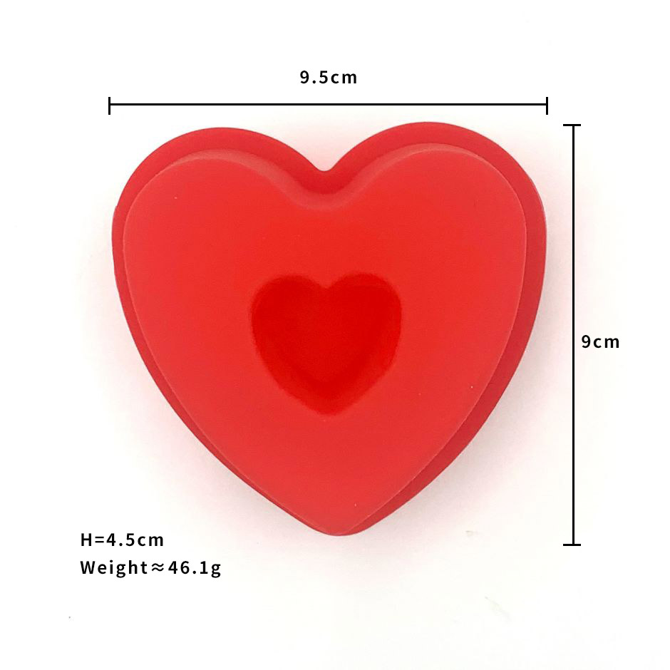 Heart-shaped cake mold two silicone mold trumpet love shape can be steamed high temperature resistant cartoon steamed cakes rice cakes baking Christmas