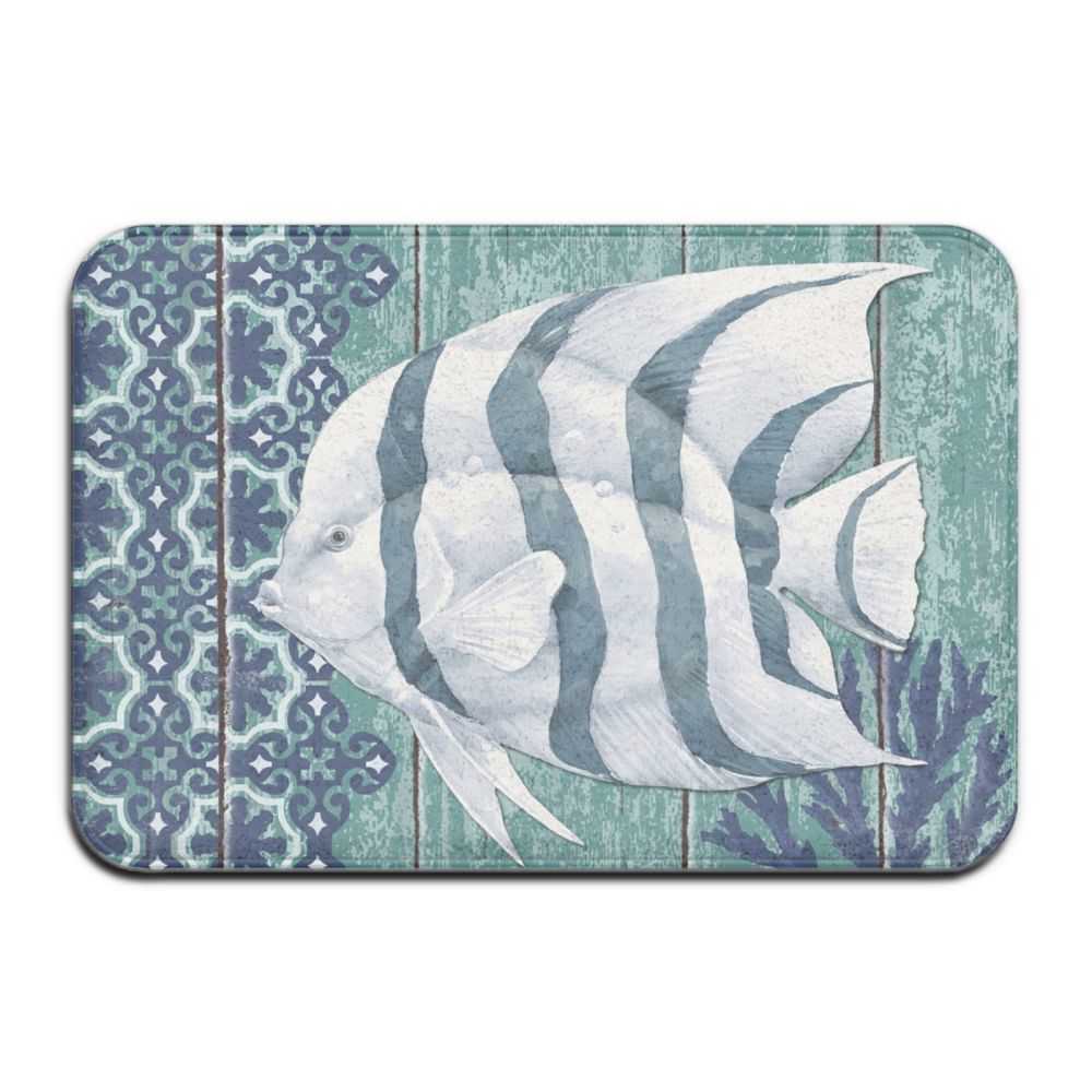 Marine Starfish Shell Ocean Beach Kitchen Mat Home Anti-halk Badrumsmatta Entré Dörrat vardagsrum Skyddande golvmatta HKD230809