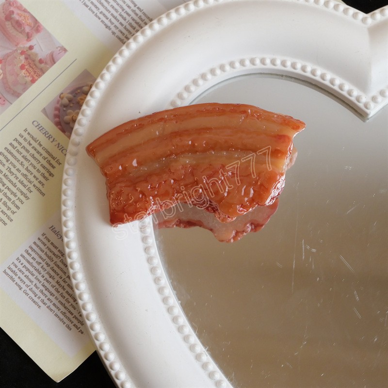 Grampos de Cabelo Fofo Simulados de Carne Estilo Japão Comida Criativa Franja Lateral Presilhas Presilhas Mulheres Raparigas Acessórios para o Cabelo