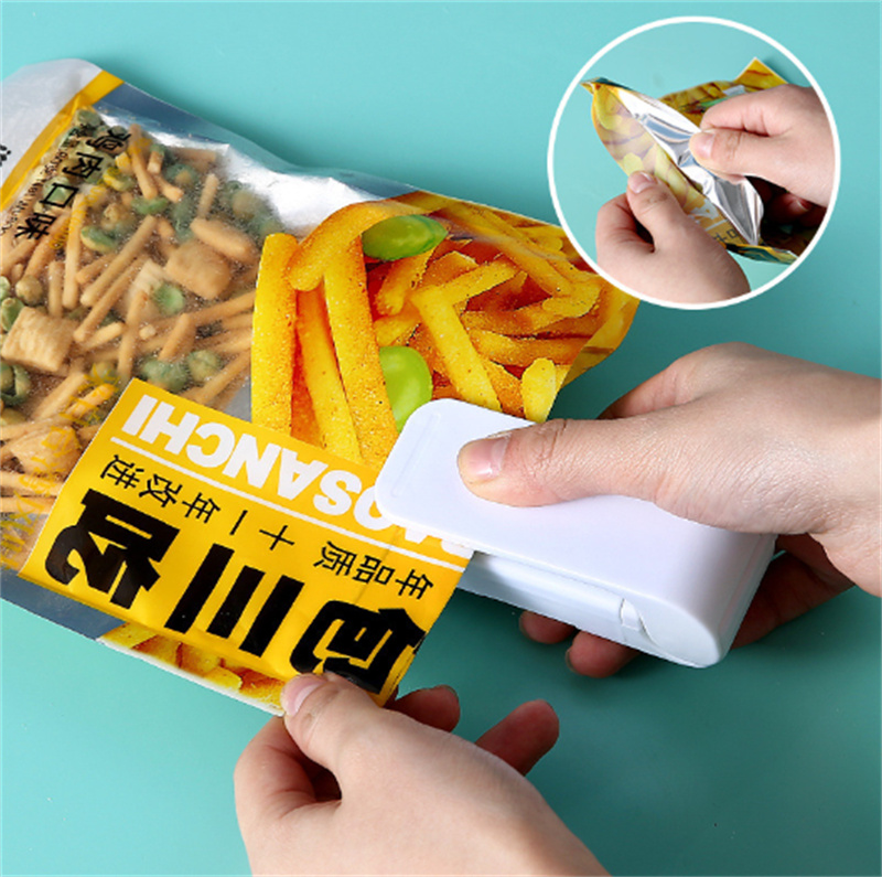 Wholesale Portable Bag Heat Sealer Plastic Package Storage Clip Mini Sealing Machine Handy Sticker Seal Without Battery JL1857