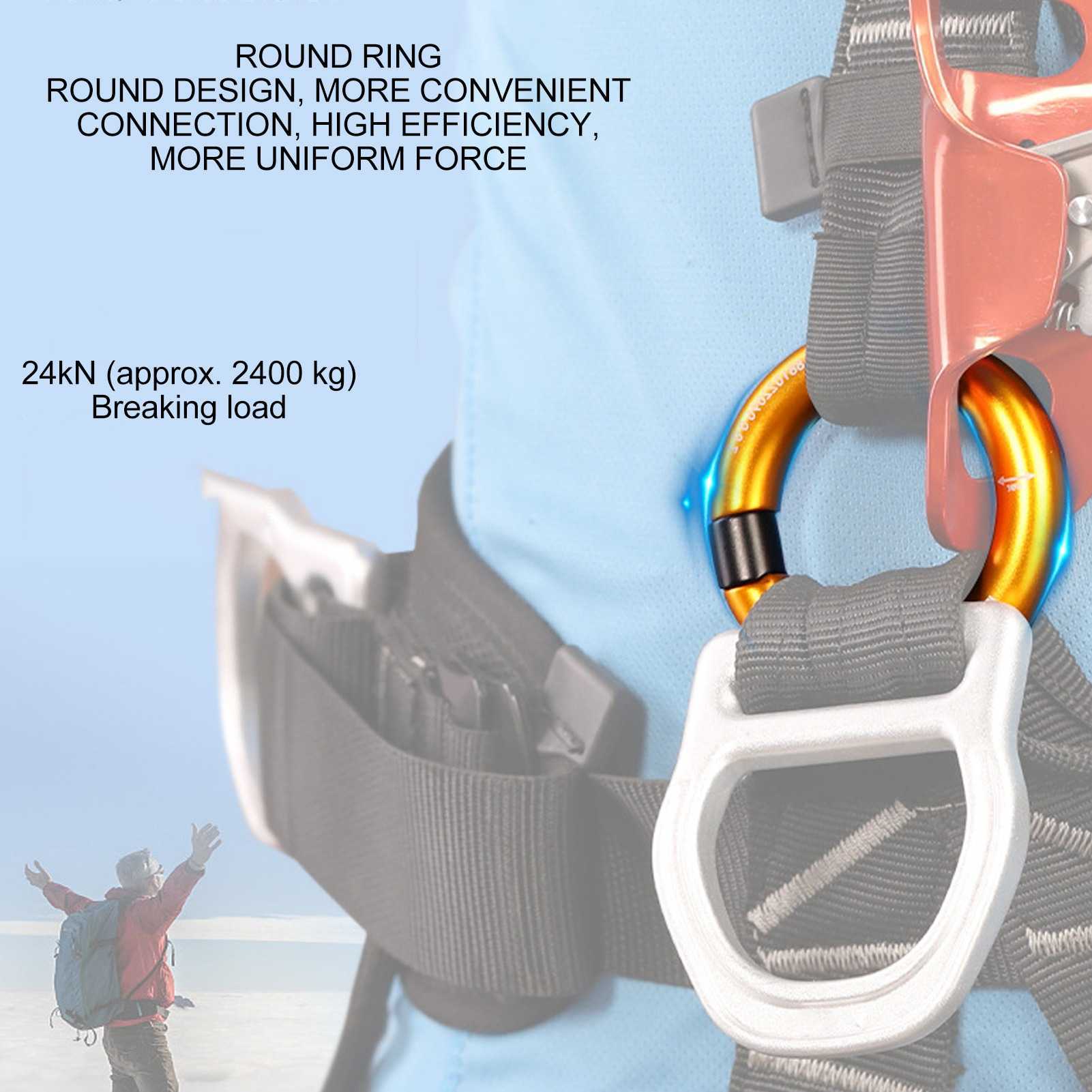 Ochrona rocka Pierścień Rappel 12 mm Otwarcie Odłączane złącze wspinaczkowe do rocka do wspinaczki arborystycznej Punkt połączenia HKD230810