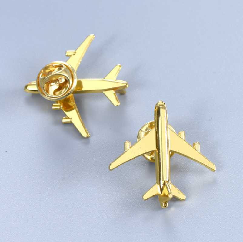 Pins Brooches Metal Airplane Brooch Diy Fashion Pin Alloy Badge Vintage Pin Buckle Badge Buckle Jewelry Accessories HKD230807