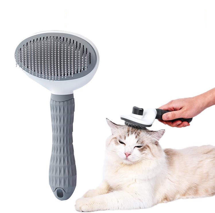 Hundhårborttagningskam Groom Cat Flea Combs Pet Products Pet Comb Catts Comb For Dogs Grooming Tool Automatic Hair Brush Trimmer SN840