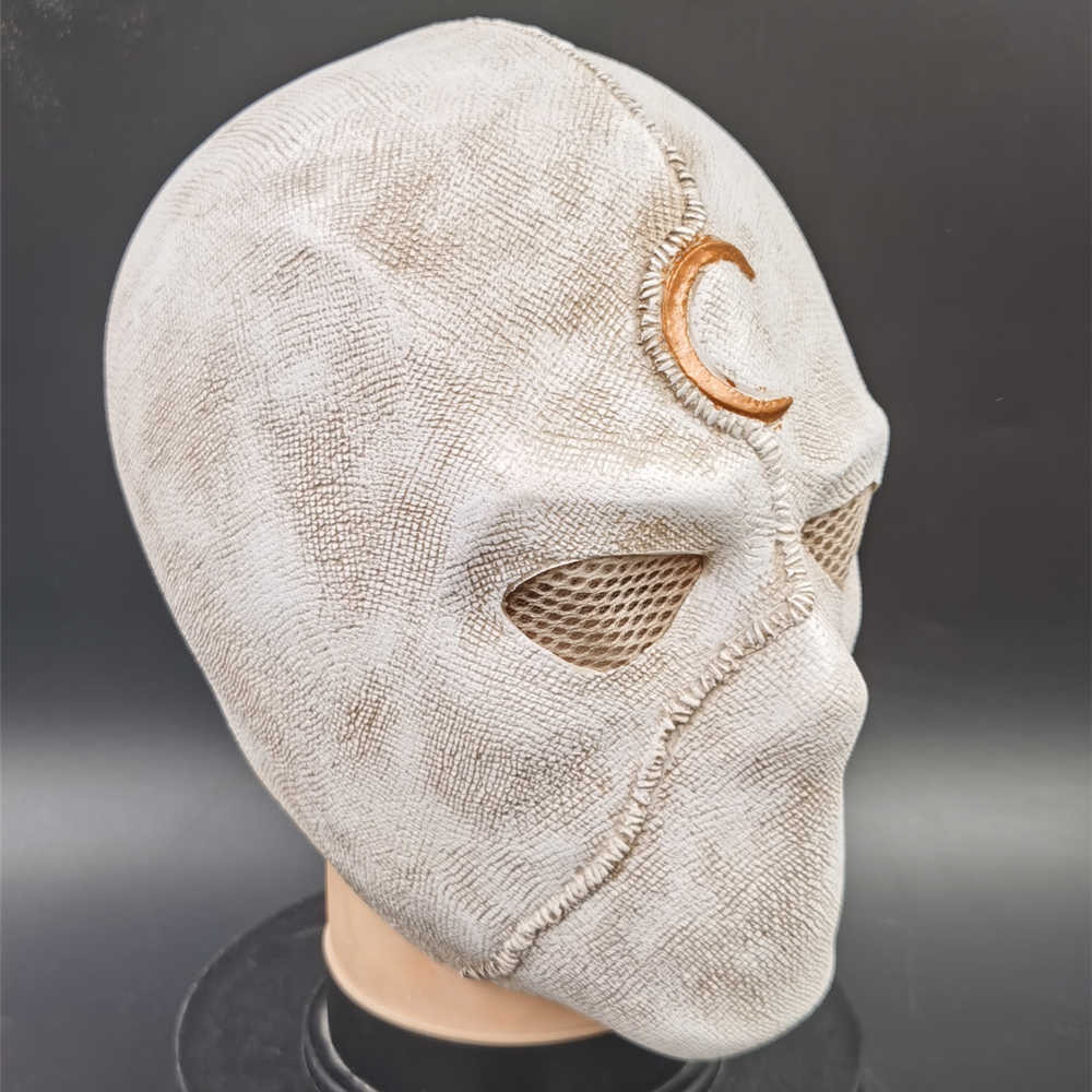 2022 Sıcak Film Moon Knight Yüz Maskesi Kask Comics Cadılar Bayramı Maskesi Moon Knight Cosplay Maske Props Accessories HKD230810