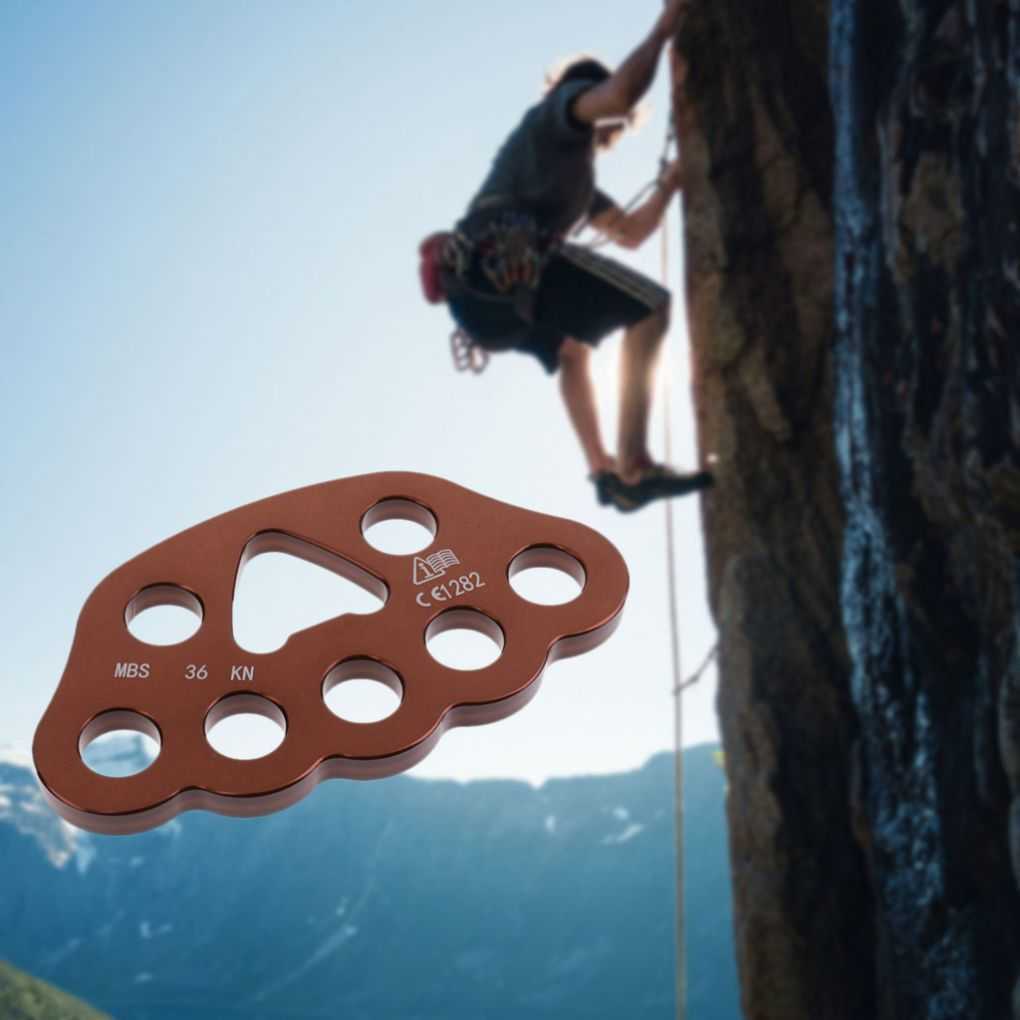 Rock Protection Rigging Plate 8 Holes Mountaineering 36KN Force Divide Equipment Camper Arborist Hardware Training Accessories HKD230810