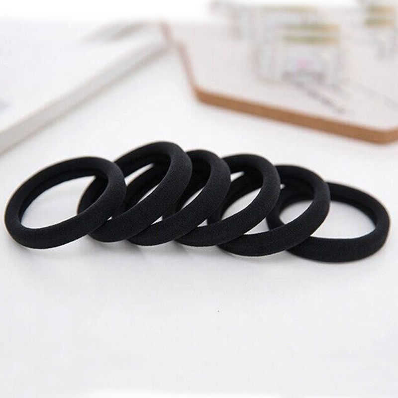 100/300stWomen Girls Colorful Nylon Elastic Hair Bands Ponytail Hold Hair Tie Rubber Bands Scrunchie Hårtillbehör