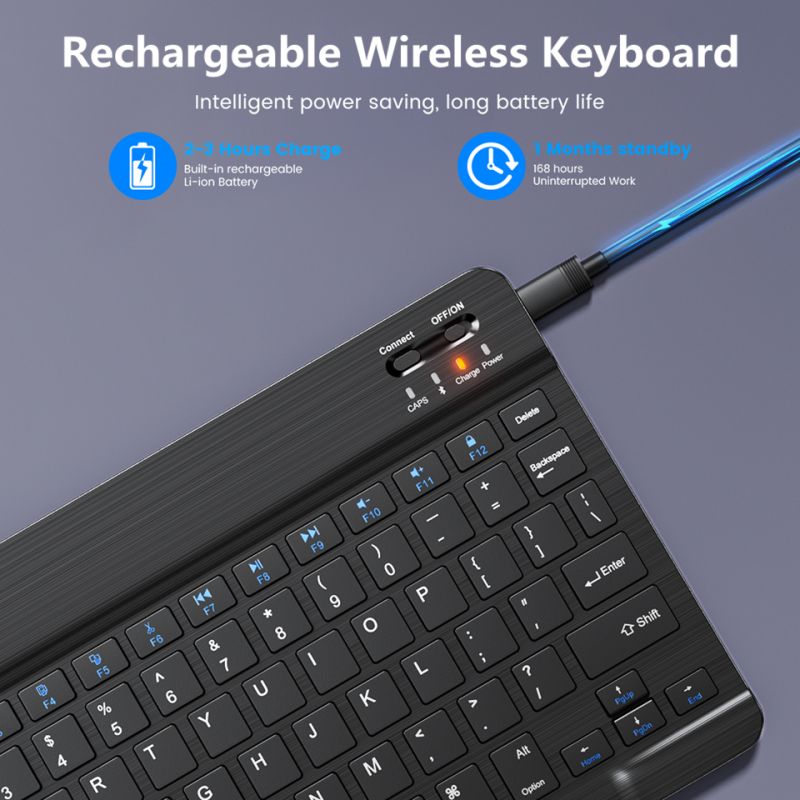 Mini Bluetooth klawiatury bezprzewodowa klawiatura na komputery PC do telefonicznej myszy do gier na tablecie dla systemu Android iOS Windows