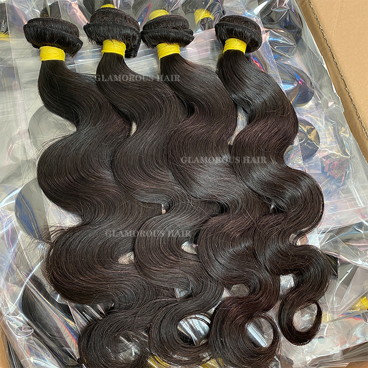 Glamorous Brazilian Hair Body Wave Wavy Hair Extensions 3 Bundles Best Selling Raw Virgin Peruvian Malaysian Indian Remy Human Hair Weaves
