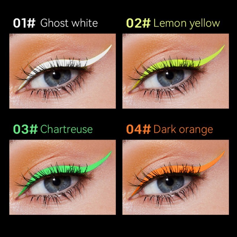 Kombinacja Shadowliner 8 kolorów Zestaw Neon płynnych eyelinerów festiwal makijażowy długotrwały Świeci UV światło Diamond Shine Gładkie przyjęcie moda Bożego Narodzenia 230809