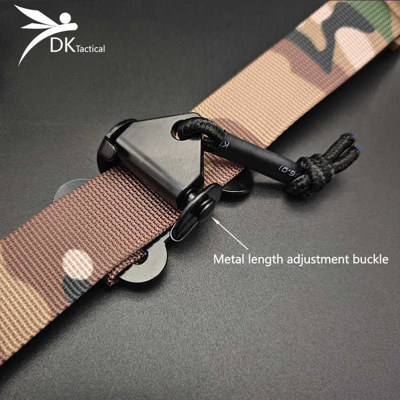 Ochrona rocka Pasek do karabinu zewnętrznego Wyjmowany modułowy 2 punkty /1 punktowy zasilanie wyściełane taktyczne Crossbody Pasek Airsoft Akcesoria HKD230810