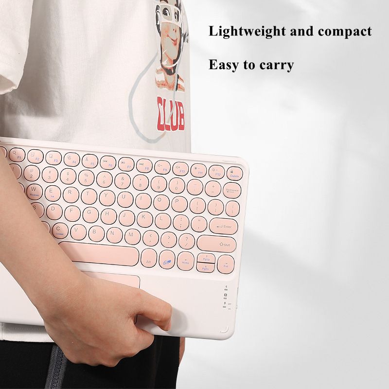 Bluetooth Wireless Keyboard z Touchpad hebrajski hiszpański koreański dla iPad Pro Air for Xiaomi Huawei Android Windows Tablet