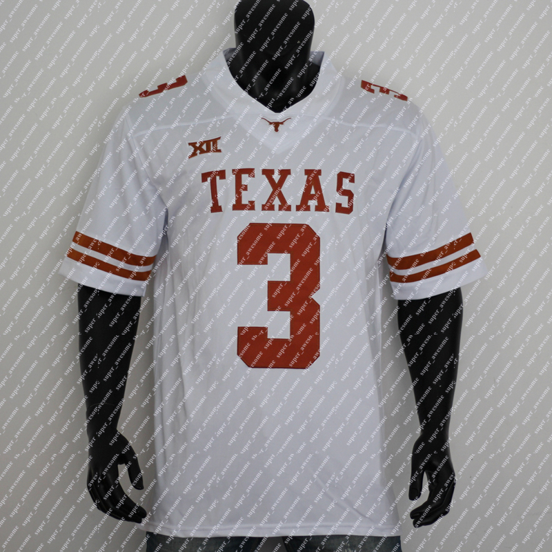 Texas Longhorns Football Jersey Quinn Ewers Bijan Robinson Arch Manning Xavier Worthy Jaylan Ford Whittington Adonai Mitchell T'Vondre Sweat McCoy Vince Young