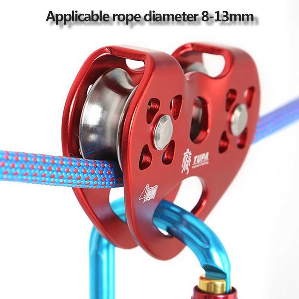 Rock Protection Professional Climbers Ropeway Double Slide Zipline High-altitude Outdoor Transportation Ropeway Pulley Rock Climbing Accessories HKD230810