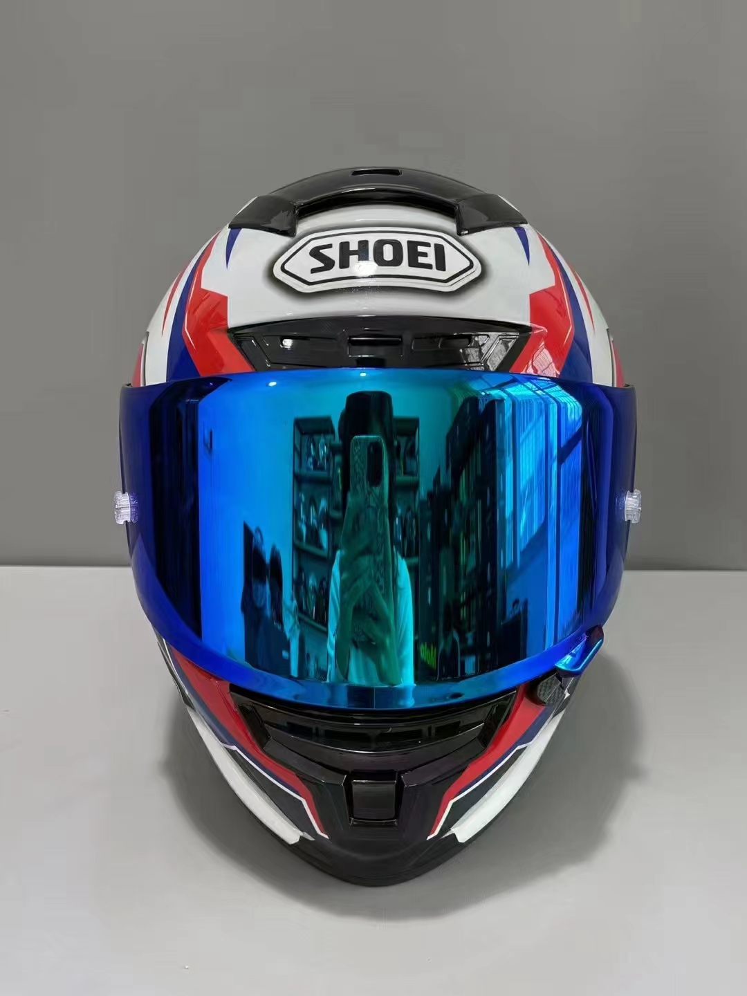 الوجه الكامل Shoei X14 الأزرق BM دراجة نارية خوذة مضادة لضادة الزبدة رجل ركوب السيارات Motocross سباق الدراجات النارية خوذة-لا جدوى من الأصلي