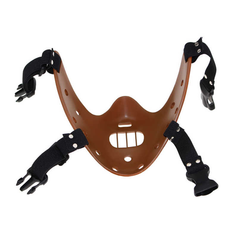 High Quality Resin Mask Horror Masquerade Silence of The Lambs Full Face Mask Halloween Cosplay Adult Character Movie Theme Prop HKD230810