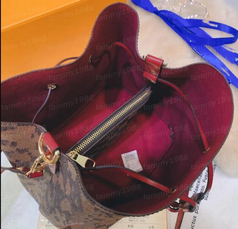 7A Genuine Leather Designer bag Womens NEONOE Bucket bags Luxury Shoulder bags embossing Handbag Purse Crossbody Bag Handbags Tote bag Top sell 
