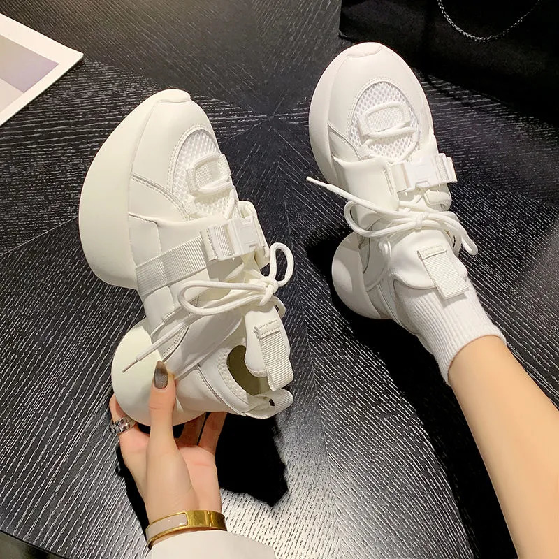 Dress Shoes Women Sneakers Genuine leather Platform Sneakers Women Casual Shoes Chunky Sneaker 6CM Increase Designer Thick Sole Dad Shoes 230809