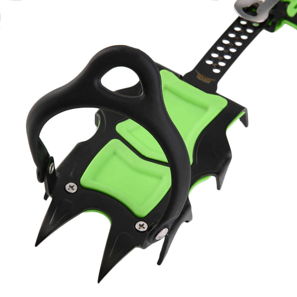 Rock Protection BRS Professional Mangane Steel Climbing Crampons Outdoor Snow Walking Bunded 14 Tooth Non-Slip Mountainer Equipment HKD230811