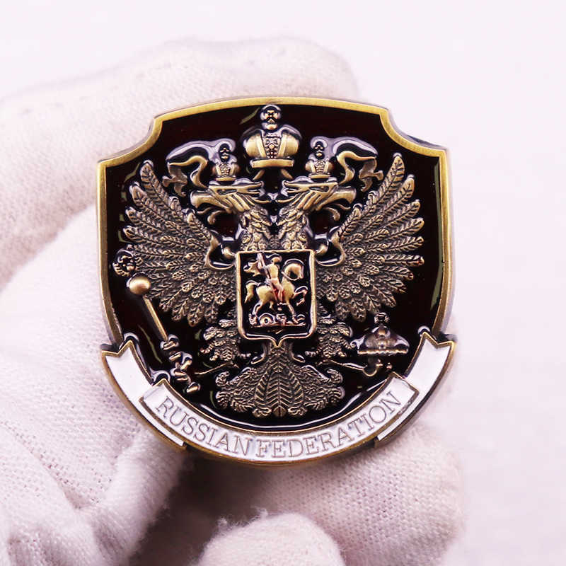Pins broszki federacji Rosyjska państwo emblematowe płaszcz broszki Enamowe szpilki HKD230807