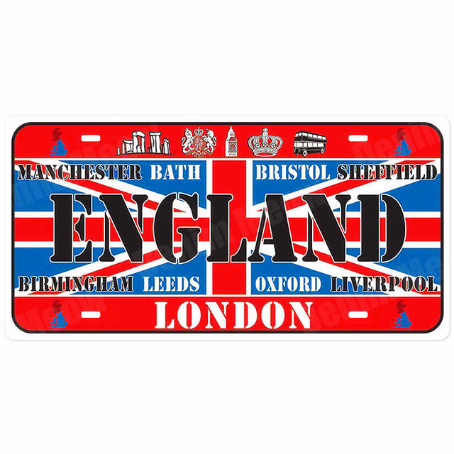 Brazil Korea Canada License Plate Car Motorcycle Metal Signs Bar Cafe Home Decor Mexico India Germany Wall Painting National Flag Tin Sign Decor Size30X20CM w01