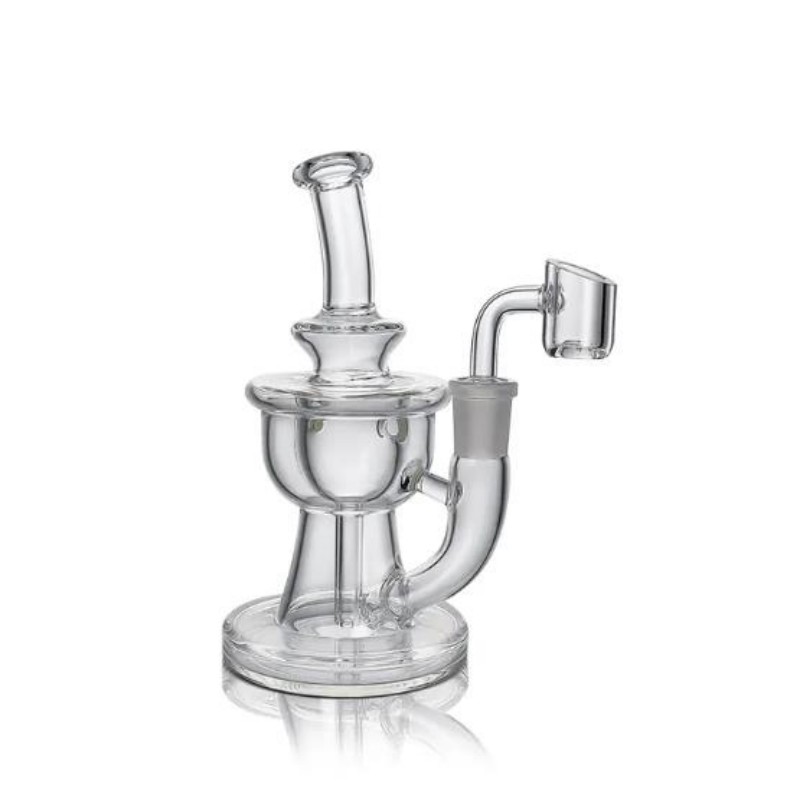 6.38inch Trophy Incycler clear hookah Clear Glass Beaker galss water pipe glass bong 14mm Joint