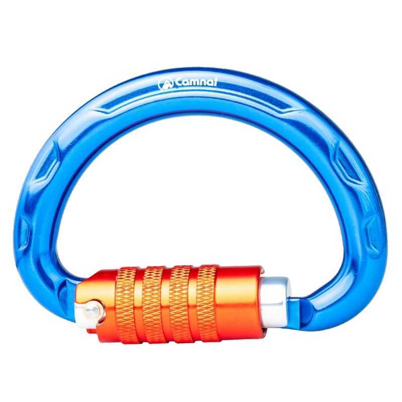 Rock Protection 20kn Outdoor Climbing Carabiner Semi-Circle Auto Locking Carabiner Aluminium Clip HKD230810