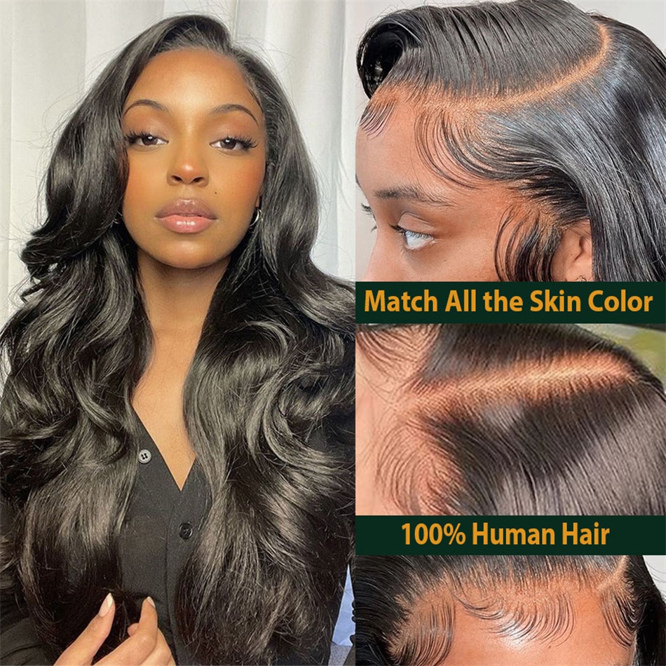 ボディウェーブ13x4 13x6 HD Transparen Lace Front Wig 30inch Lace Frontal Wig for Women Brazilian Hair Preucked