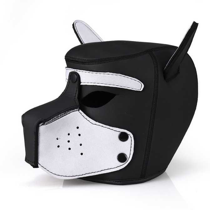 Pink Pig Mask Sexy Cosplay Role Play Pig Full Head Mask Soft PU Leather Puppy Hood stage performance props HKD230810